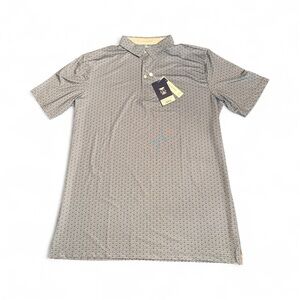 Boston Scott Golf Men’s Stretch Golf Polo Shirt blue gray UPF50 Size XXL NWT